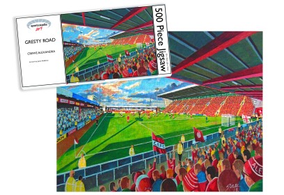 Gresty Road Stadium Fine Art Jigsaw Puzzle - Crewe Alexandra FC